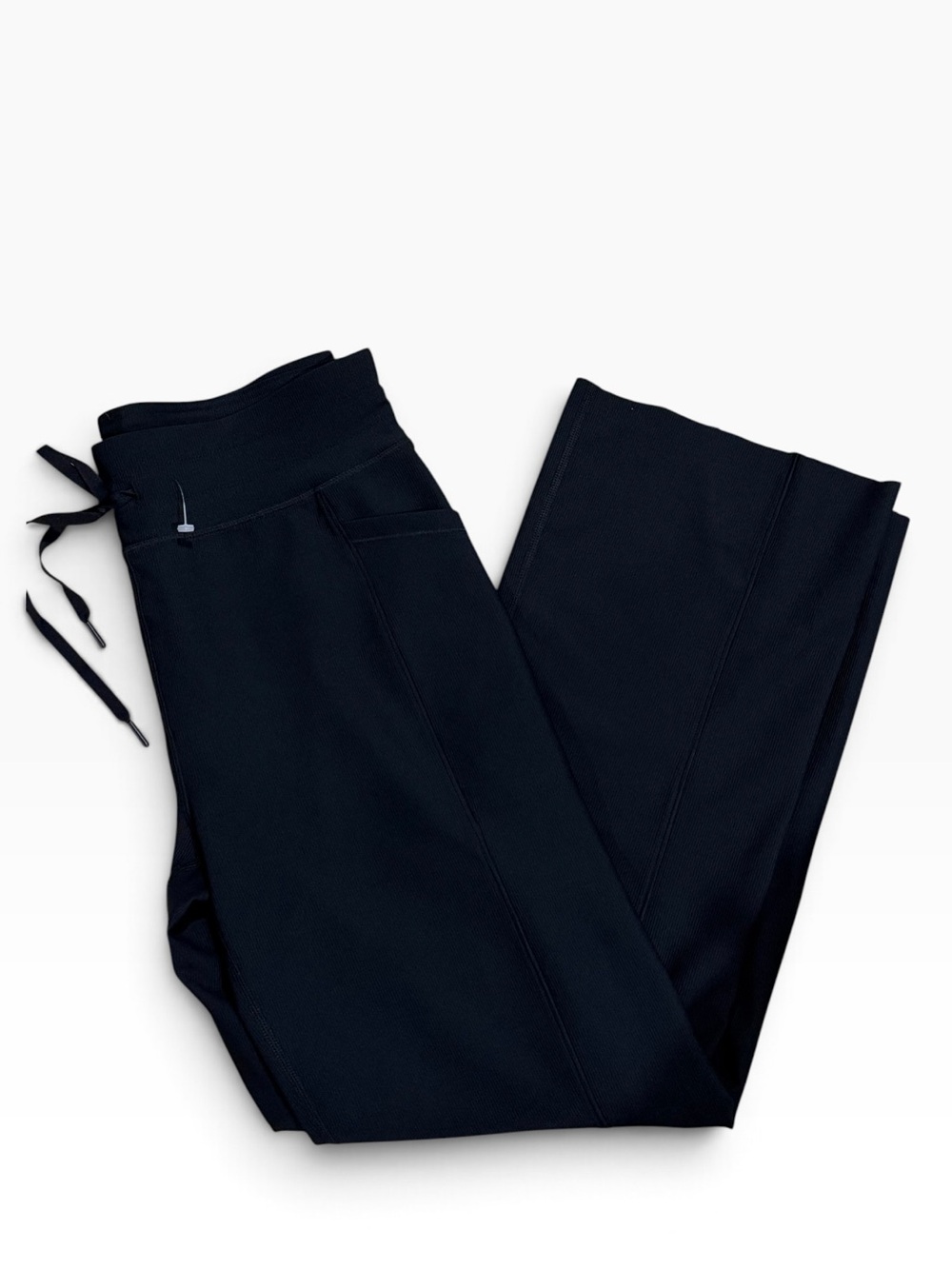 32 Degrees Black Wide-Leg Drawstring Pants Large